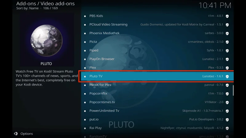 Pluto TV FireStick Content